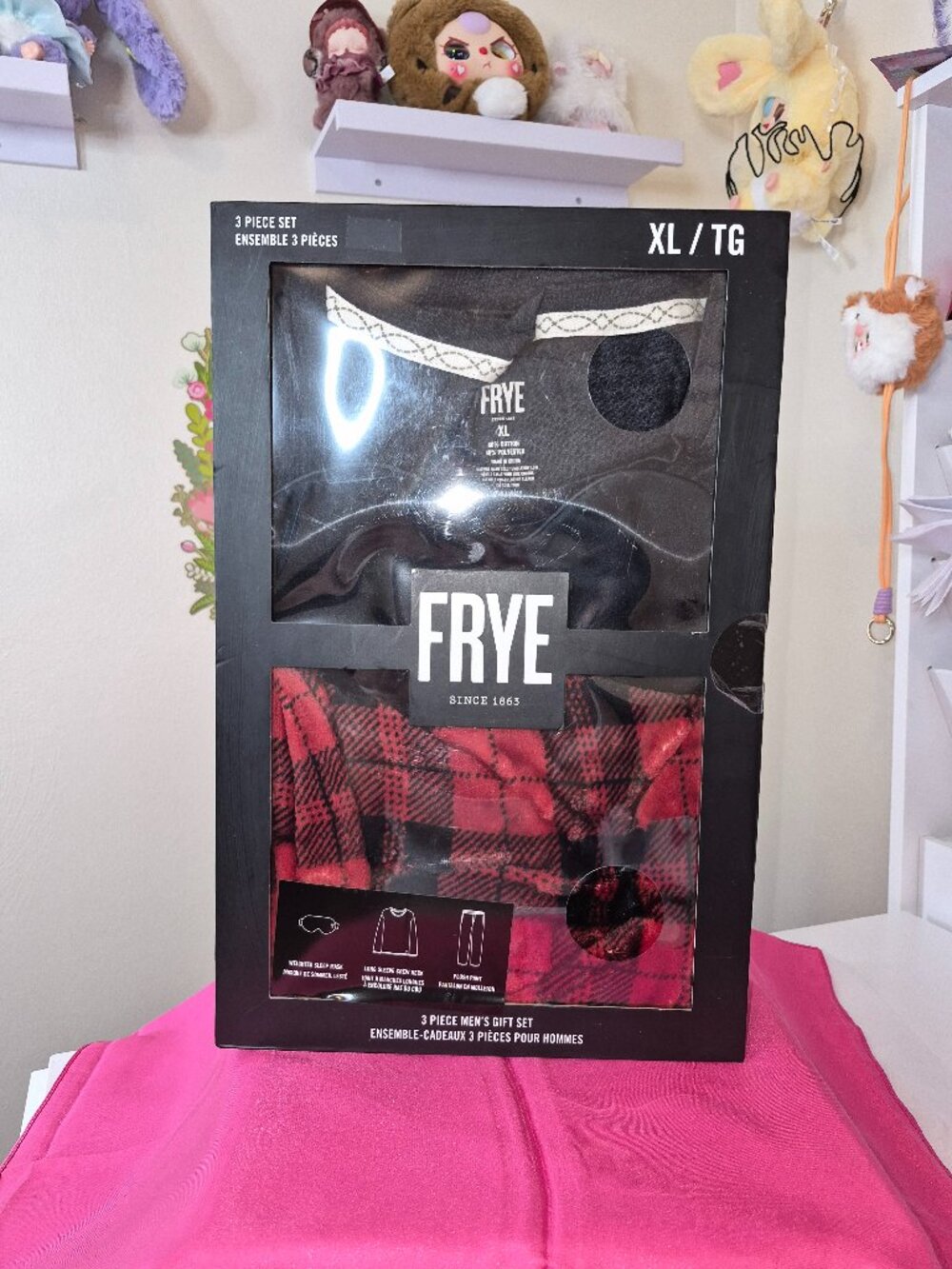 NIB FRYE Men's 3-piece sleepwear gift set.